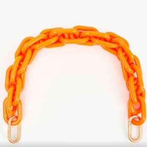 Clare V Shortie Resin Bag Strap - Neon Orange